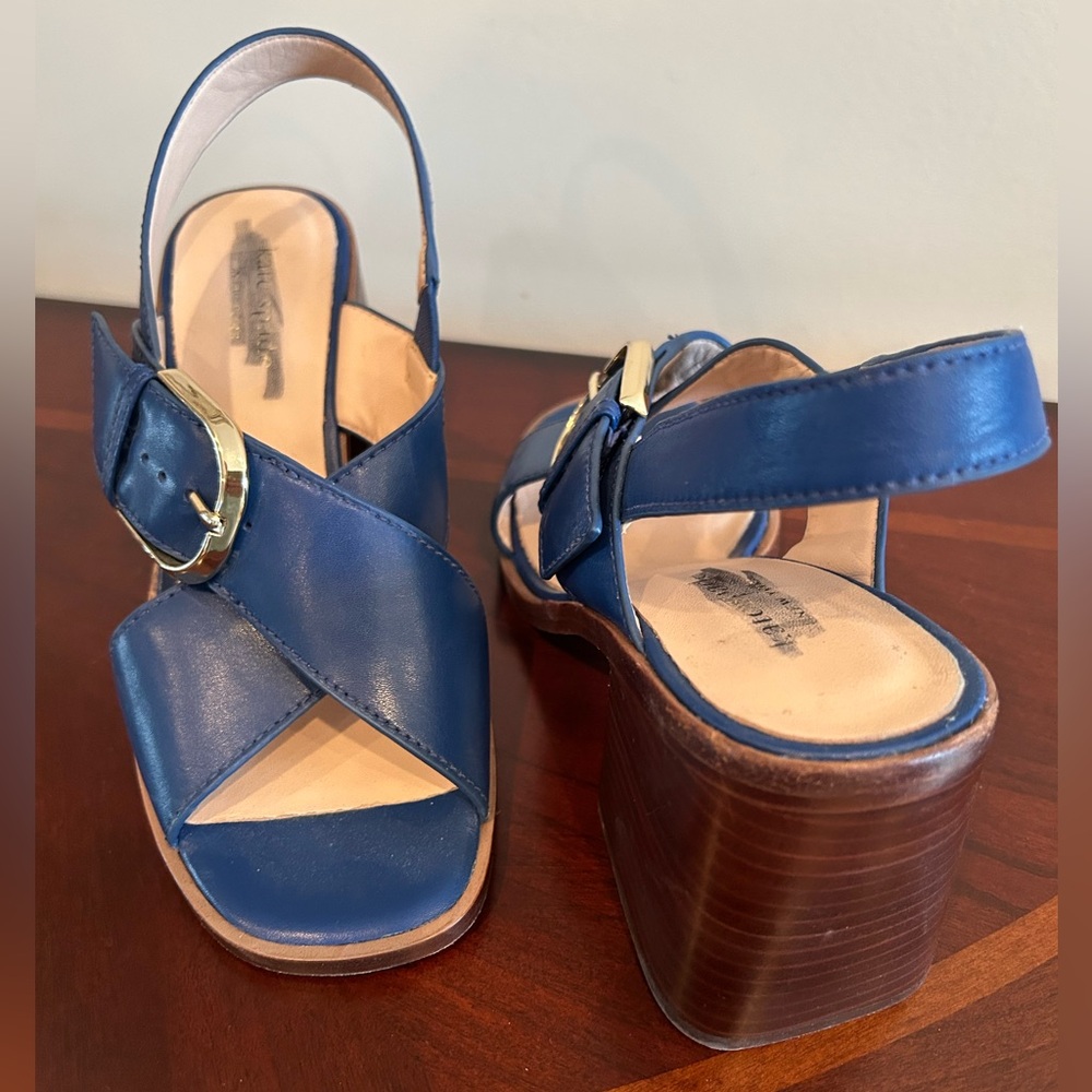 Kate Spade Blue Leather Slingback Sandals